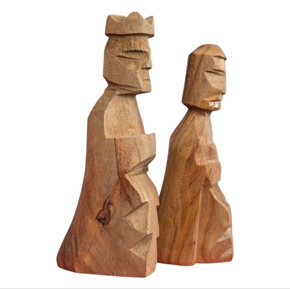 Vintage Hand Carved Olive Wood Nativity Set from the Holy Land Bethlehem 1900-50 - Picture 13 of 16